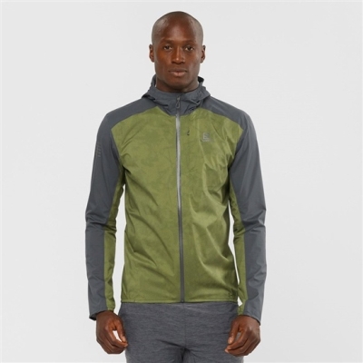 Chaquetas Salomon BONATTI 2.5L Impermeables Hombre Verde Oliva | MX-695XSGY