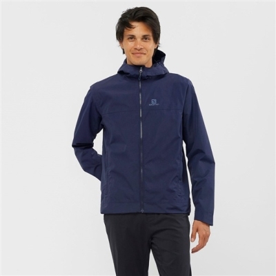 Chaquetas Salomon EXPLORE WATERPROOF 2L M Hombre Azul Marino | MX-673JXLT