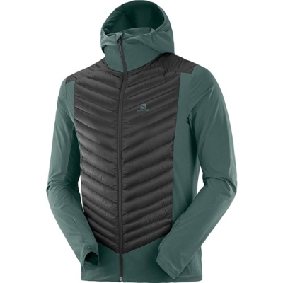 Chaquetas Salomon HALOES DOWN HYBRID M Hombre Verdes | MX-783LKJW