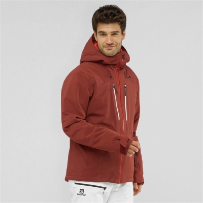 Chaquetas Salomon HIGHLAND Ski Hombre Marrom | MX-654JHSI