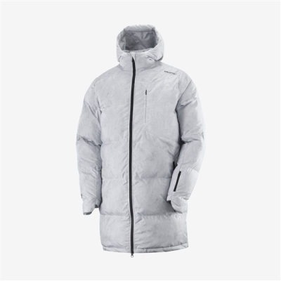 Chaquetas Salomon OUTLIFE PACKABLE LONG PUFFER JKT U Insulated Hombre Grises | MX-713ELTH