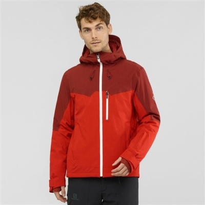 Chaquetas Salomon UNTRACKED Ski Hombre Vino Granate | MX-480ZWAB