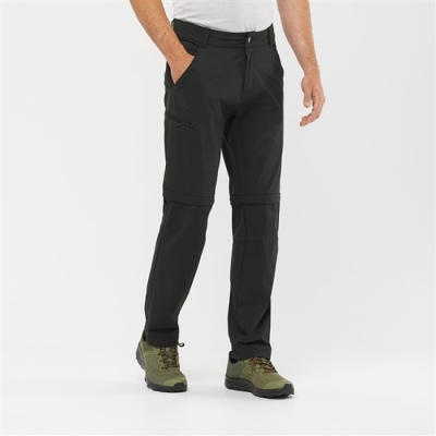 Pantalones Salomon WAYFARER ZIP OFF M Hombre Negros | MX-508HOEQ