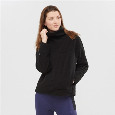 Pullover Salomon OUTLIFE MIDLAYER W Crewneck Mujer Negros | MX-691JSTF