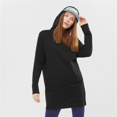 Sudadera Con Capucha Salomon OUTLIFE DRESS W Vestido Mujer Negros | MX-365KEGC