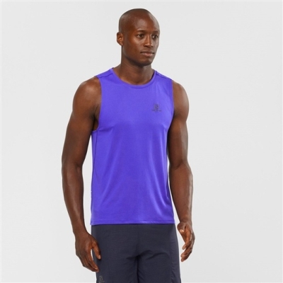 Tank Top Salomon AGILE M Hombre Azules | MX-237TCUV