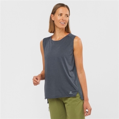 Tank Top Salomon OUTLINE SUMMER Mujer Azules | MX-263LMBH