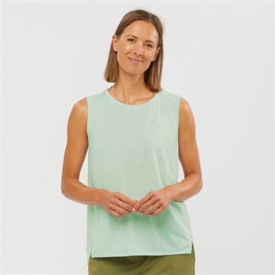 Tank Top Salomon OUTLINE SUMMER Mujer Azules | MX-519HFGZ