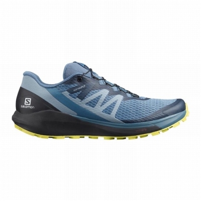 Tenis Para Correr Salomon SENSE RIDE 4 Hombre Azules Negros | MX-190AMYV