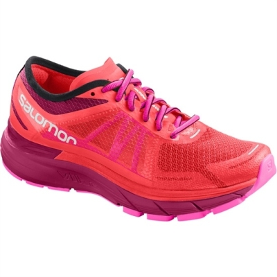 Tenis Para Correr Salomon SONIC RA MAX W Mujer Rojos Negros | MX-903ZIMS