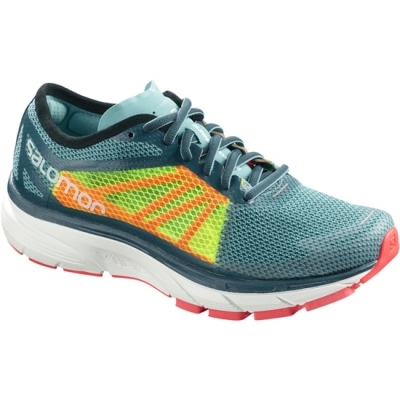 Tenis Para Correr Salomon SONIC RA W Mujer Azules Claro Amarillos | MX-482OBXN