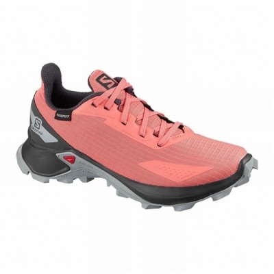 Tenis Para Trail Running Salomon ALPHACROSS BLAST CLIMASALOMON WATERPROOF Niños Coral | MX-817PVOW