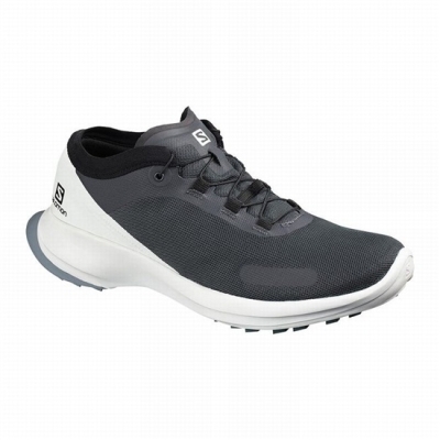 Tenis Para Trail Running Salomon SENSE FEEL Hombre Negros Blancos | MX-784EXWM