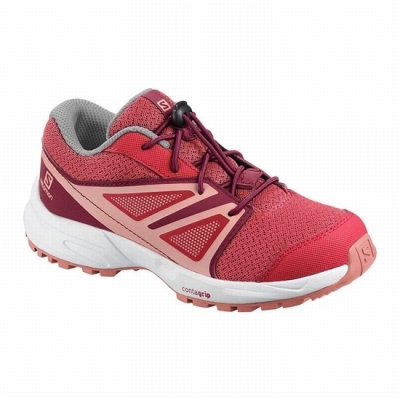 Tenis Para Trail Running Salomon SENSE K Niños Rojos Oscuro Rosas Rojos | MX-743MGFZ