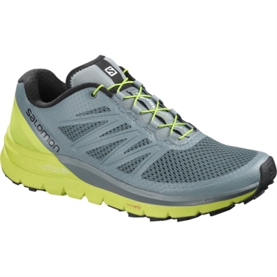 Tenis Para Trail Running Salomon SENSE PRO MAX Hombre Azules Verdes | MX-719NDWB