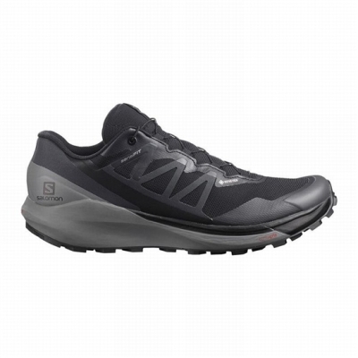 Tenis Para Trail Running Salomon SENSE RIDE 4 GORE-TEX INVISIBLE FIT Hombre Negros | MX-175EVBT