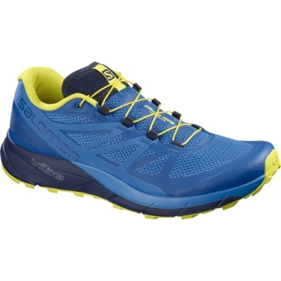 Tenis Para Trail Running Salomon SENSE RIDE Hombre Azules Azul Marino | MX-563ULTG