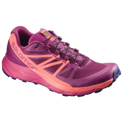 Tenis Para Trail Running Salomon SENSE RIDE W Mujer Morados Naranjas | MX-745CIZT