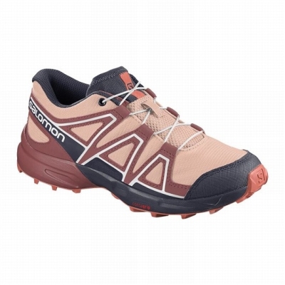 Tenis Para Trail Running Salomon SPEEDCROSS Niños Vino Coral | MX-023BTPI