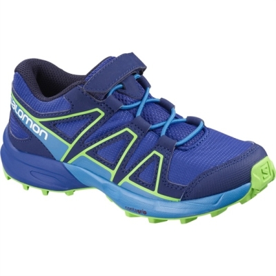 Tenis Para Trail Running Salomon SPEEDCROSS BUNGEE K Niños Azules Oscuro | MX-037TFHI