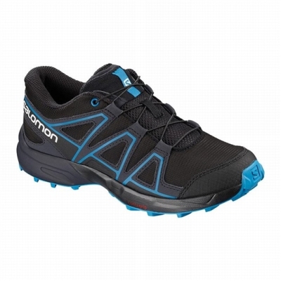 Tenis Para Trail Running Salomon SPEEDCROSS Niños Negros Grises Oscuro | MX-176FSLW