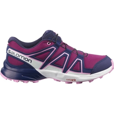 Tenis Para Trail Running Salomon SPEEDCROSS J Niños Morados | MX-185QBAF