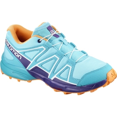 Tenis Para Trail Running Salomon SPEEDCROSS J Niños Turquesa Claro | MX-286WXUO