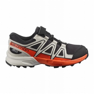 Tenis Para Trail Running Salomon SPEEDCROSS CLIMASALOMON WATERPROOF Niños Negros Rosas | MX-328ZGMH