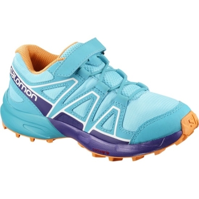 Tenis Para Trail Running Salomon SPEEDCROSS BUNGEE K Niños Turquesa Claro | MX-403LRBU