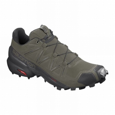 Tenis Para Trail Running Salomon SPEEDCROSS 5 WIDE Hombre Morados Negros | MX-532JDCS