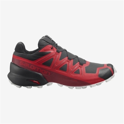 Tenis Para Trail Running Salomon SPEEDCROSS 5 Hombre Negros Rojos | MX-658WXKL