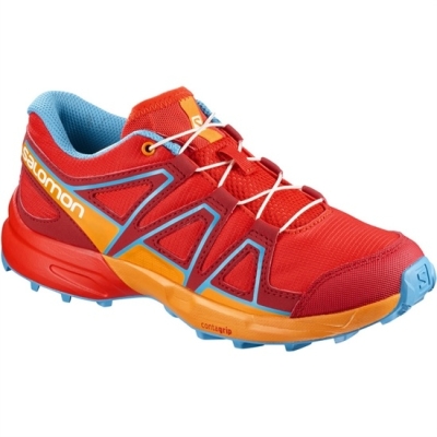 Tenis Para Trail Running Salomon SPEEDCROSS J Niños Naranjas | MX-720LXOU