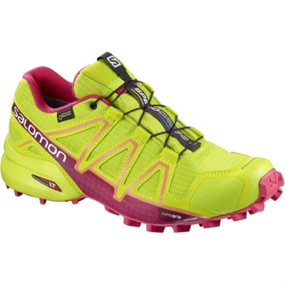 Tenis Para Trail Running Salomon SPEEDCROSS 4 GTX W Mujer Amarillos | MX-731MJDU