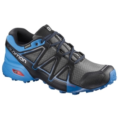 Tenis Para Trail Running Salomon SPEEDCROSS VARIO 2 GTX Hombre Plateados Azules | MX-741LQYX