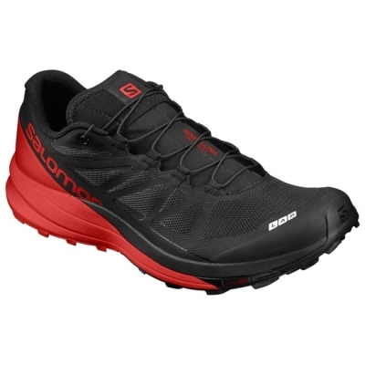 Tenis Para Trail Running Salomon S/LAB SENSE ULTRA Hombre Negros Rojos | MX-794JTPD