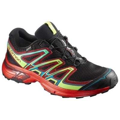 Tenis Para Trail Running Salomon WINGS FLYTE 2 GTX Hombre Negros Rojos Oscuro | MX-954BAGE