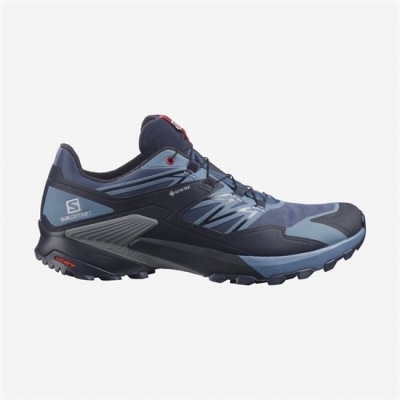 Tenis Para Trail Running Salomon WINGS SKY GORE-TEX Hombre Azul Marino Rojos | MX-483GHDE