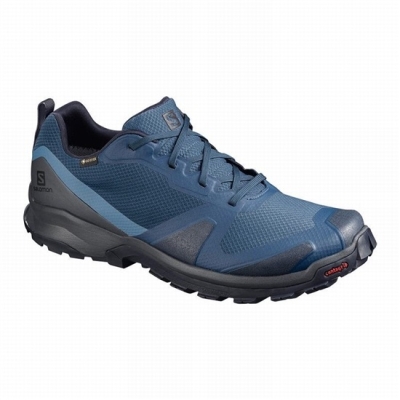 Tenis Para Trail Running Salomon XA COLLIDER GTX Hombre Azul Marino Negros | MX-928AZGL