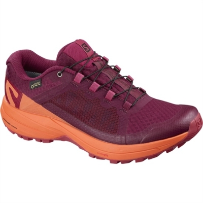 Tenis Para Trail Running Salomon XA ELEVATE GTX W Mujer Rojos Oscuro Naranjas | MX-654RPAI