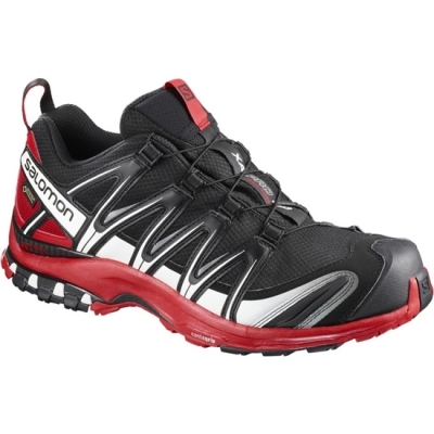 Tenis Para Trail Running Salomon XA PRO 3D GTX Hombre Negros Rojos | MX-017ZKMP