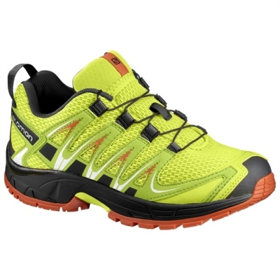 Tenis Para Trail Running Salomon XA PRO 3D J Niños Amarillos Negros | MX-065CYGE