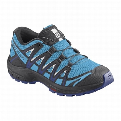 Tenis Para Trail Running Salomon XA PRO 3D J Niños Azules Blancos | MX-074RQKV