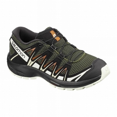 Tenis Para Trail Running Salomon XA PRO 3D J Niños Verdes Oscuro Negros | MX-159RSUZ