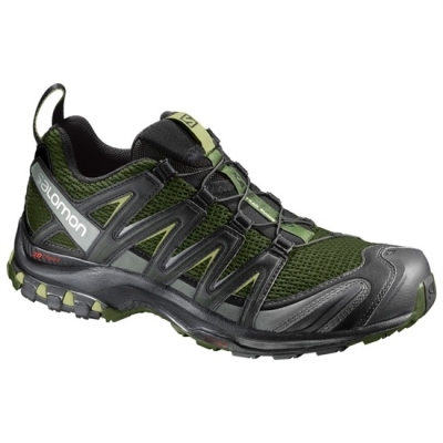 Tenis Para Trail Running Salomon XA PRO 3D Hombre Verde Oliva Plateados | MX-470METL