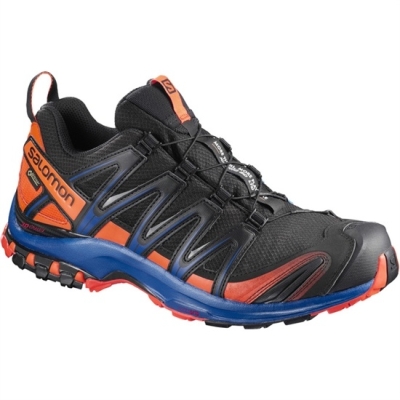 Tenis Para Trail Running Salomon XA PRO 3D GTX LTD Hombre Negros Naranjas Azules | MX-659ZXEW