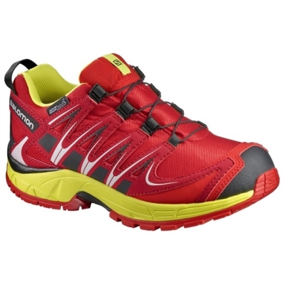 Tenis Para Trail Running Salomon XA PRO 3D CSWP J Niños Rojos Amarillos | MX-685UDBH