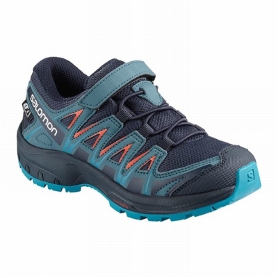 Tenis Para Trail Running Salomon XA PRO 3D CSWP K Niños Azul Marino Azules | MX-712HTDX