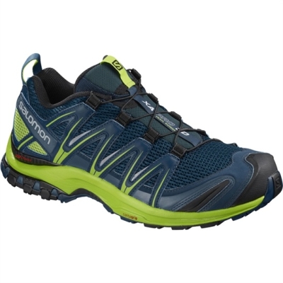 Tenis Para Trail Running Salomon XA PRO 3D Hombre Azules Oscuro Verdes | MX-892CAOS