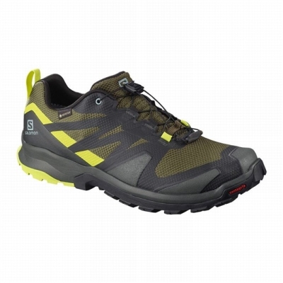 Tenis Para Trail Running Salomon XA ROGG GTX Hombre Verde Oliva Amarillos Claro | MX-485QKNI