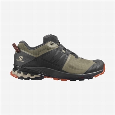 Tenis Para Trail Running Salomon XA WILD Hombre Verde Oliva Negros | MX-067GTXA